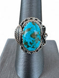 Pilot Mountain Turquoise Solid 925 Sterling Silver Ring 9
