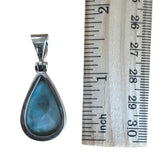 Caribbean Larimar Solid 925 Sterling Silver Pendant