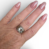 Green Amethyst Prasiolite Solid 925 Sterling Silver Ring 9