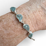 Rough Aquamarine Solid 925 Sterling Silver Bracelet