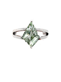 Green Amethyst Solid 925 Sterling Silver Ring 8.5