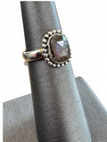 Purple Labradorite Solid 925 Sterling Silver Ring 5