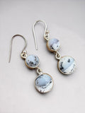 Dendritic Opal Solid 925 Sterling Silver Earrings