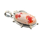 Mexican Fire Opal Solid 925 Sterling Silver Pendant