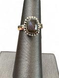 Purple Labradorite Solid 925 Sterling Silver Ring 5