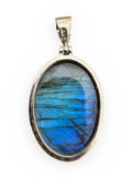 Labradorite Solid 925 Sterling Silver Pendant