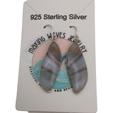 Botswana Agate Solid 925 Sterling Silver Earrings
