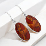 Noreena Jasper Solid 925 Sterling Silver Earrings