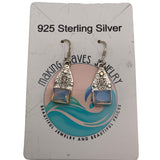 Opalite Solid 925 Sterling Silver Earrings