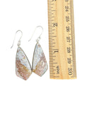 Red Moss Agate Solid 925 Sterling Silver Earrings