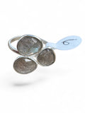 Faceted Labradorite Solid 925 Sterling Silver Ring 6