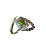 Peridot Solid 925 Sterling Silver Ring 7