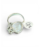 Baroque Pearl, Blue Topaz, Citrine & Peridot Solid 925 Sterling Silver Ring 9.5