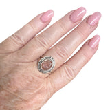 Faceted Sunstone Solid 925 Sterling Silver Ring 9