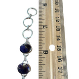Purple Mojave Turquoise Solid 925 Sterling Silver Bracelet