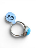 Caribbean Larimar Solid 925 Sterling Silver Ring 6.5