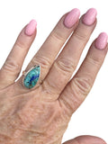 Blue Bird Azurite Solid 925 Sterling Silver Ring 7