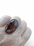 Crazy Lace Agate Solid 925 Sterling Silver Ring 7.5