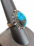Pilot Mountain Turquoise Solid 925 Sterling Silver Ring 8