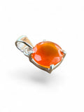 Faceted Carnelian Solid 925 Sterling Silver Pendant