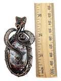 Crazy Lace Agate Copper Wrapped Pendant