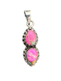 Kingman Cotton Candy Turquoise Solid 925 Sterling Silver Pendant