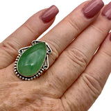 Green Adventurine Solid 925 Sterling Silver Ring