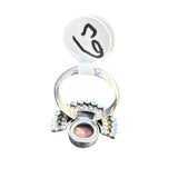 Kingman Pink Dahlia Turquoise Solid 925 Sterling Silver Ring 6.5
