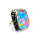Mercury Mystic Topaz Solid 925 Sterling Silver Ring 10