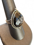 Hypersthene Solid 925 Sterling Silver Ring 9