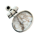 Wild Horse Jasper & Black Onyx Solid 925 Sterling Silver Pendant