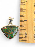 Lab Fire Opal Solid 925 Sterling Silver Pendant