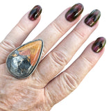 Maligano Jasper Solid 925 Sterling Silver Ring 6.5