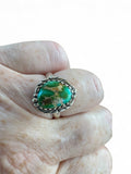 Sonoran Gold Turquoise Solid 925 Sterling Silver Ring 6