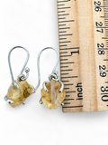 Rough Citrine Solid 925 Sterling Silver Earrings
