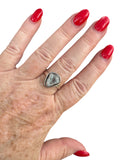 Rough Aquamarine Solid 925 Sterling Silver Ring 9.5