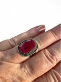 Ruby Solid 925 Sterling Silver Ring 6