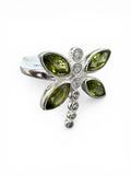 Peridot Butterfly Solid 925 Sterling Silver Ring 4.5