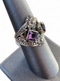 Amethyst Solid 925 Sterling Silver Ring 7