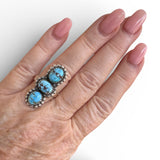 Golden Hills Turquoise Solid 925 Sterling Silver Ring 8