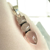 Rose Quartz Solid 925 Sterling Silver Pendant