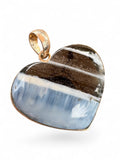 Owyhee Opal Heart Solid 925 Sterling Silver Pendant