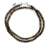 Tiger Eye 4 mm Beaded Necklace