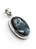 Hornblende Solid 925 Sterling Silver Pendant