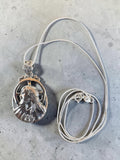 Jesus Solid 925 Sterling Silver Pendant Necklace