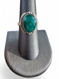 Emerald Solid 925 Sterling Silver  Ring 8