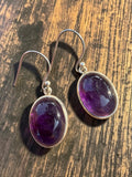 Amethyst Solid 925 Sterling Silver Earrings