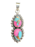 Kingman Cotton Candy Turquoise Solid 925 Sterling Silver Pendant