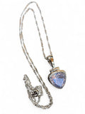 Lavender Quartz Solid 925 Sterling Silver Pendant with chain