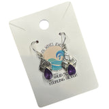 African Amethyst Solid 925 Sterling Silver Earrings